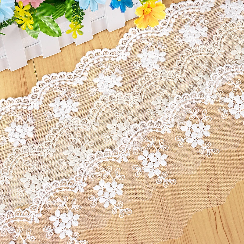 New Products Lace Mesh Embroidery Clothing Accessories Skirt Collar Clothing Mesh Embroidery Fabric RS3643