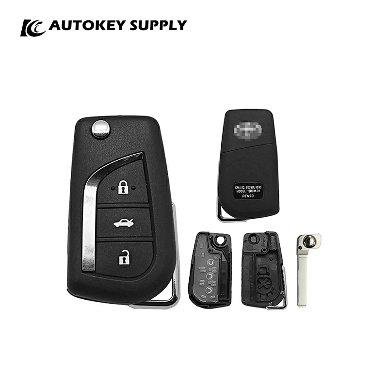 Reemplazo de carcasa de llave remota para Toyota, 3 botones, Autokeysupply, AKTYF119