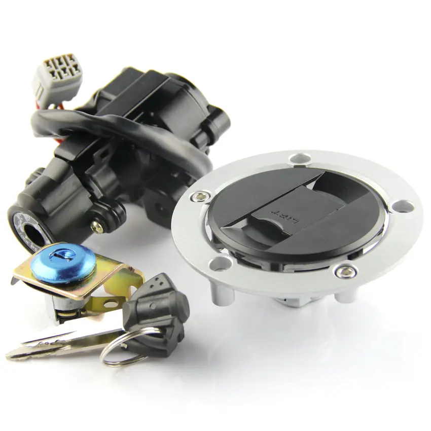 Fuel Gas Cap Ignition Switch Seat Lock with Key Kit For Suzuki GSXR600 GSXR750 GSXR1000 37101-40841 37101-40831 37101-40830 Moto