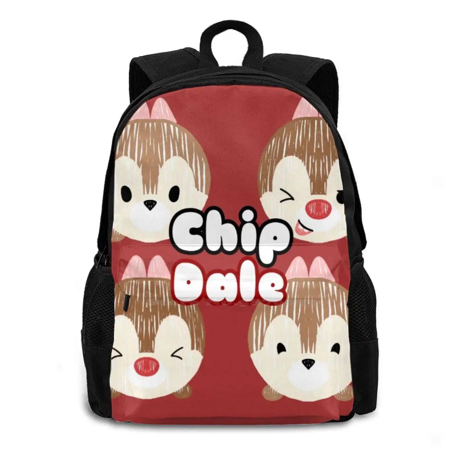 Brother Chipmunks Teen College Student Backpack Pattern Design Bags Chipmunks Chipmunk Kawaii Japanese Teenager Adults Cute