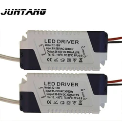 12-18W LED driver LED ceiling light panel light plastic shell external drive power AC85V-265V DC30-60V