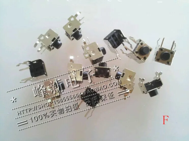 50Pcs High-quality micro-movement, light touch, button switch, inching, with bracket 6*6*5.5, in-line 2-pin side press, vertical