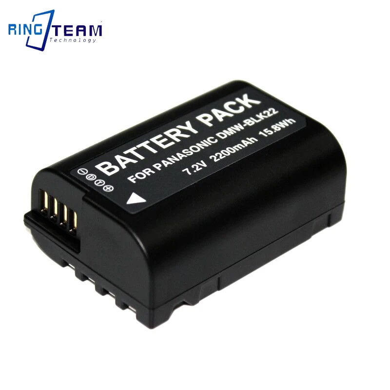 Paquete de batería para cámara de DMW-BLK22, 7,2 V, 2200mAh, compatible con Panasonic Lumix, DC-S5, S5K, DC-S5