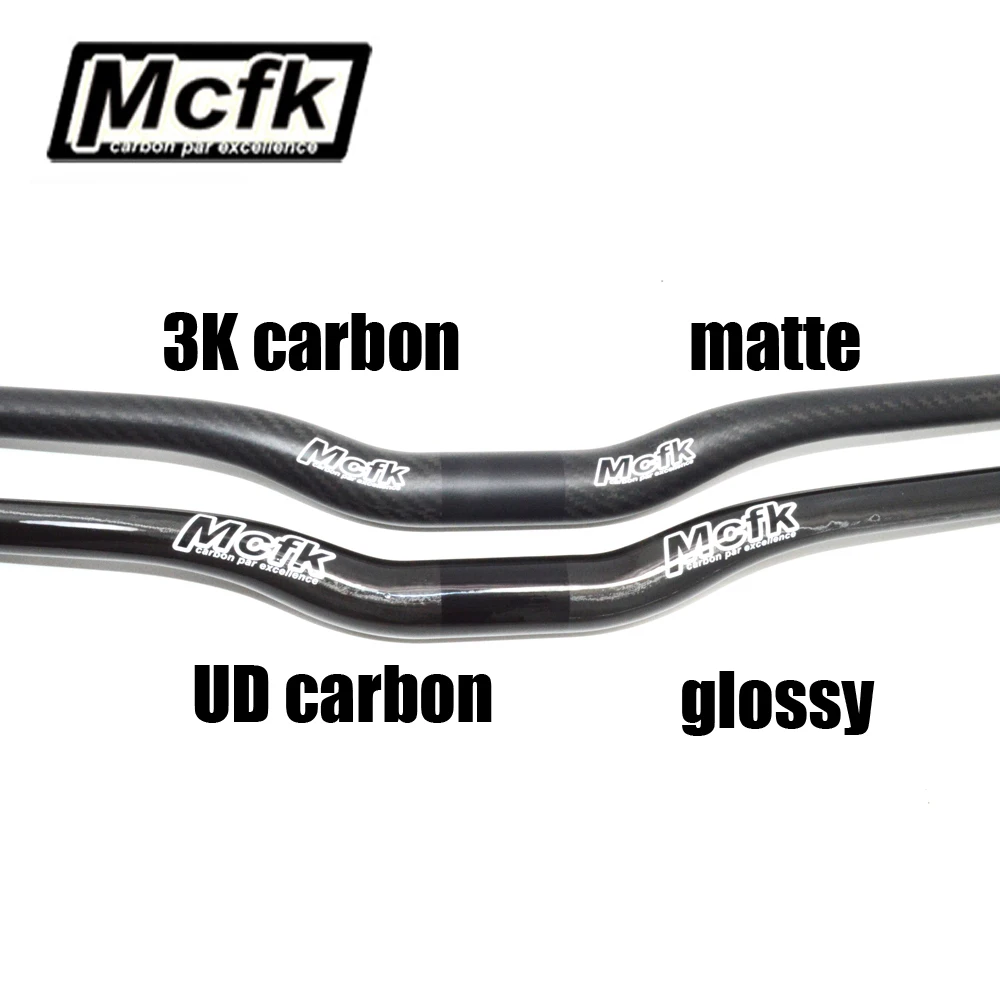 

MCFK UD Full Carbon Fiber Mountain Bike Handlebar, Rise Bicycle Handle Bars, MTB Cycling Parts, 31.8mm Length, 740mm