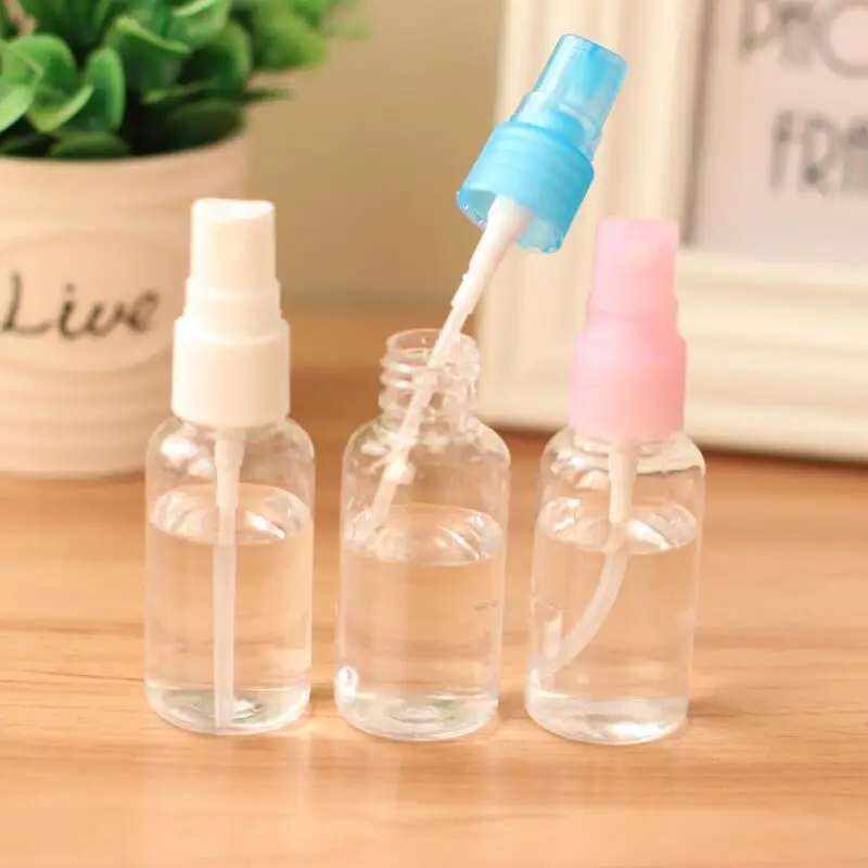 30ml Travel Portable Small Transparent PET Water Plastic Spray Bottle Cosmetic Sub-bottle Container LX2523