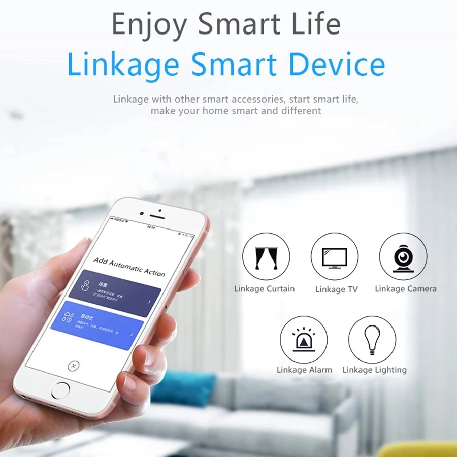 Tuya ZigBee Sensor de movimiento PIR, Detector infrarrojo inalámbrico, alarma antirrobo de seguridad, Control por aplicación Smart life Compatible