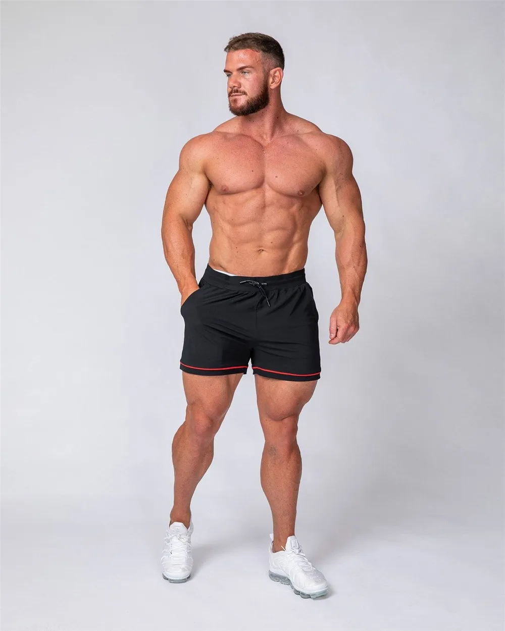 Summer Running Sports Shorts Men Gym Fitness Workout Bermuda Male Bodybuilding Skinny Thin Short Pants Beach Quick dry Bottoms