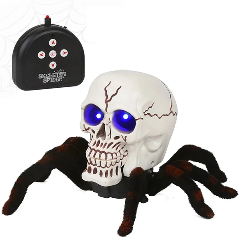 High Simulation RC Tarantula Spider Remote Control Animal Robot Toy Eye Flash Light Trick Terrifying All Round Walking Spider To