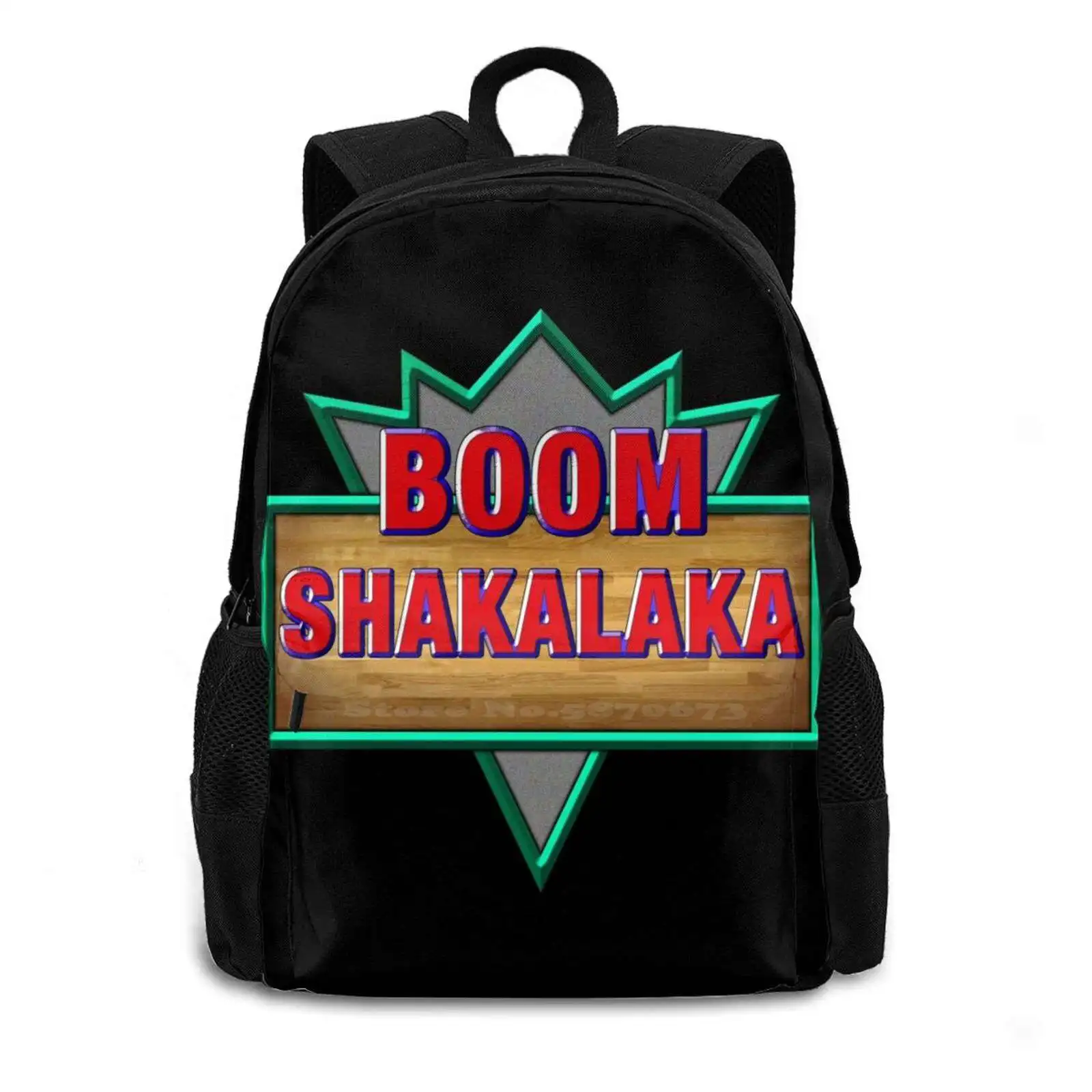 Boom Shakalaka Logo School Bags Travel Laptop Backpack Basketball Arcade Jam 80s 90s Ball Baller Boom Boom Shakalaka Videogames