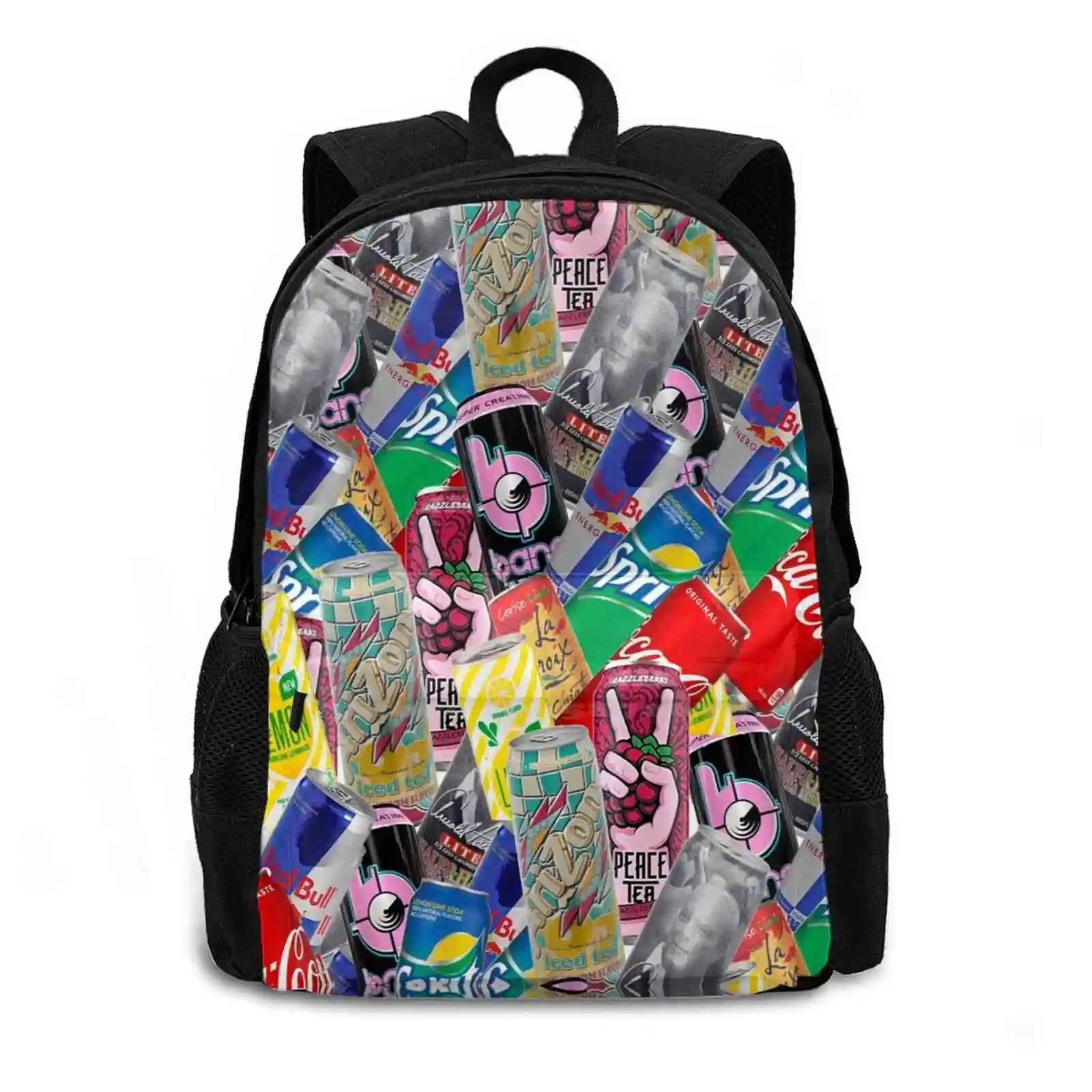 Summery Sodas Fashion Travel Laptop School Backpack Bag Drinks Pop Soda Arizona Peacetea Lemonade Sprite Coke Bang Lacroix