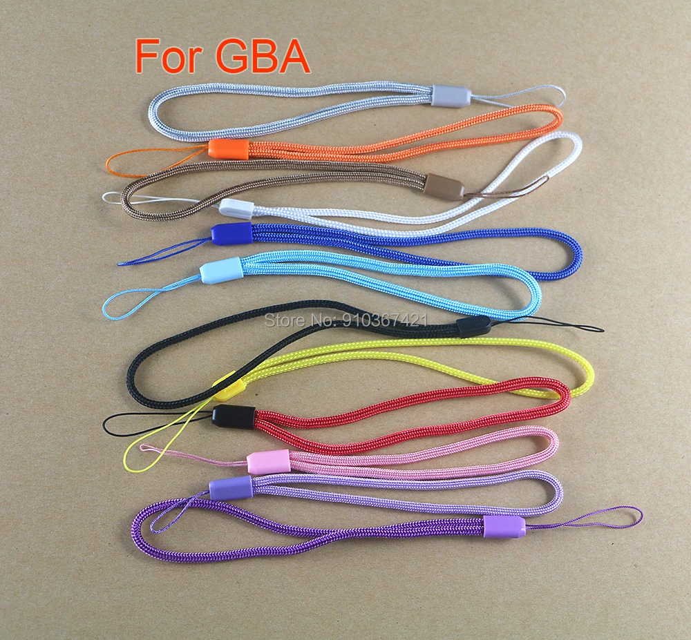 

100pcs/lot Colors Available Braided Lariat Lanyard Wrist Hand Rope For Gameboy GB GBA SP GBC GBM GBP Hand Strap Rope