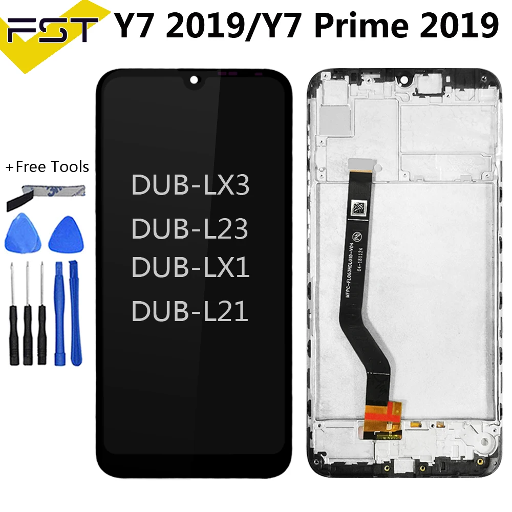 Original 6.26'' for Huawei Y7 2019 LCD DUB-LX3 DUB-L23 DUB-LX1 Display Touch Screen Digitizer Assembly Mobile Screen Repair Part