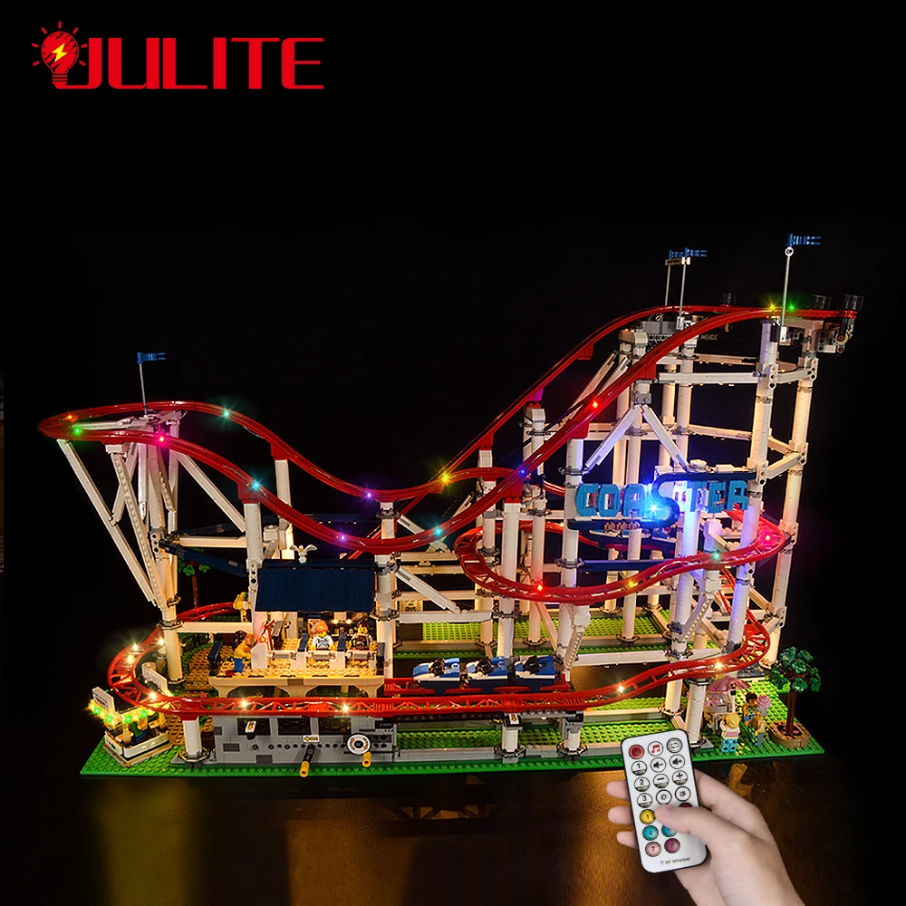 LED Light Kit For 10261 Creator Roller Coaster DIY Model Toys Set (Not Included Building Blocks)