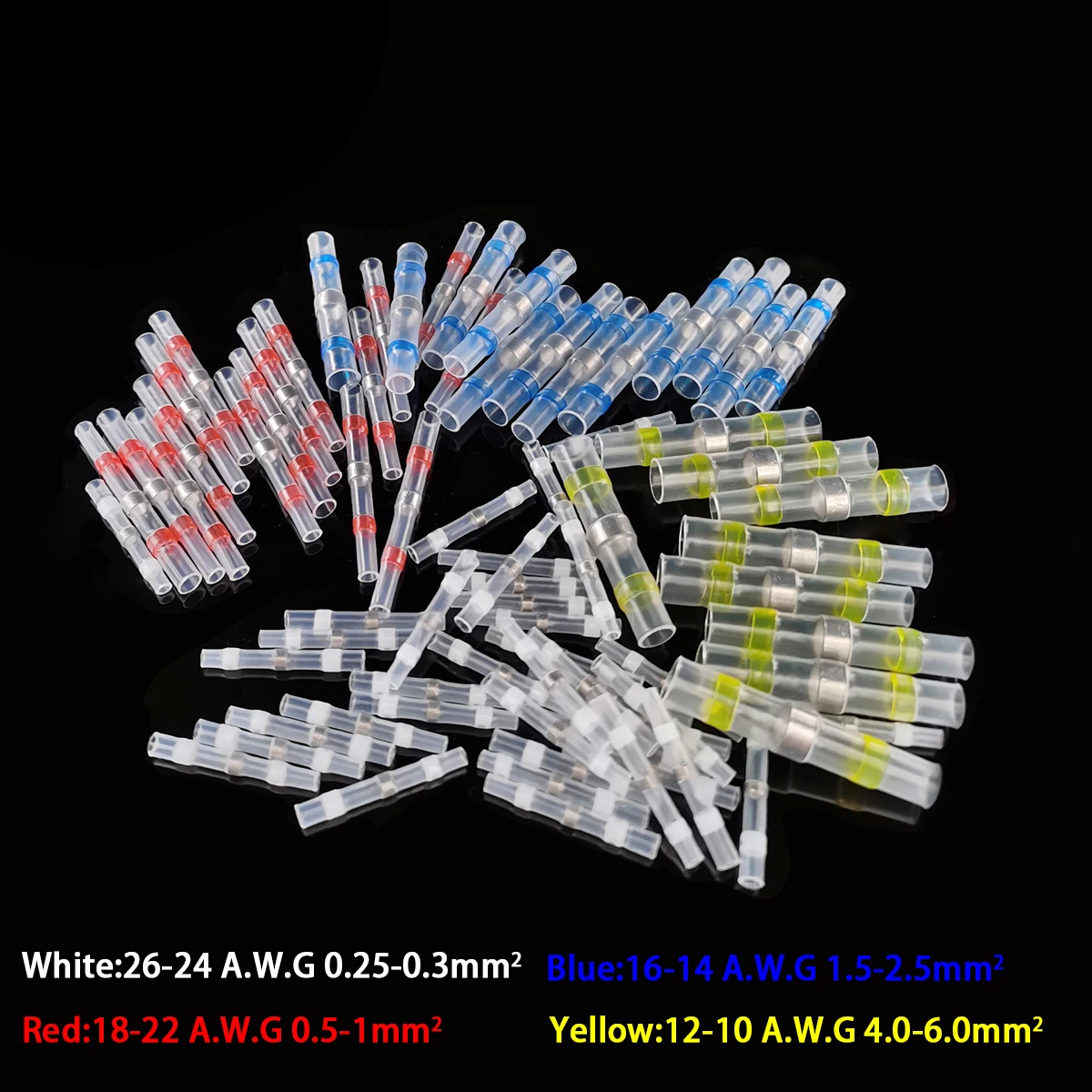 300/100/60 Pcs Mixed Boxed Heat Shrink Tube Easy Used Terminals Solder Sleeve Electrical Wire Insulated Butt Connectors Kit