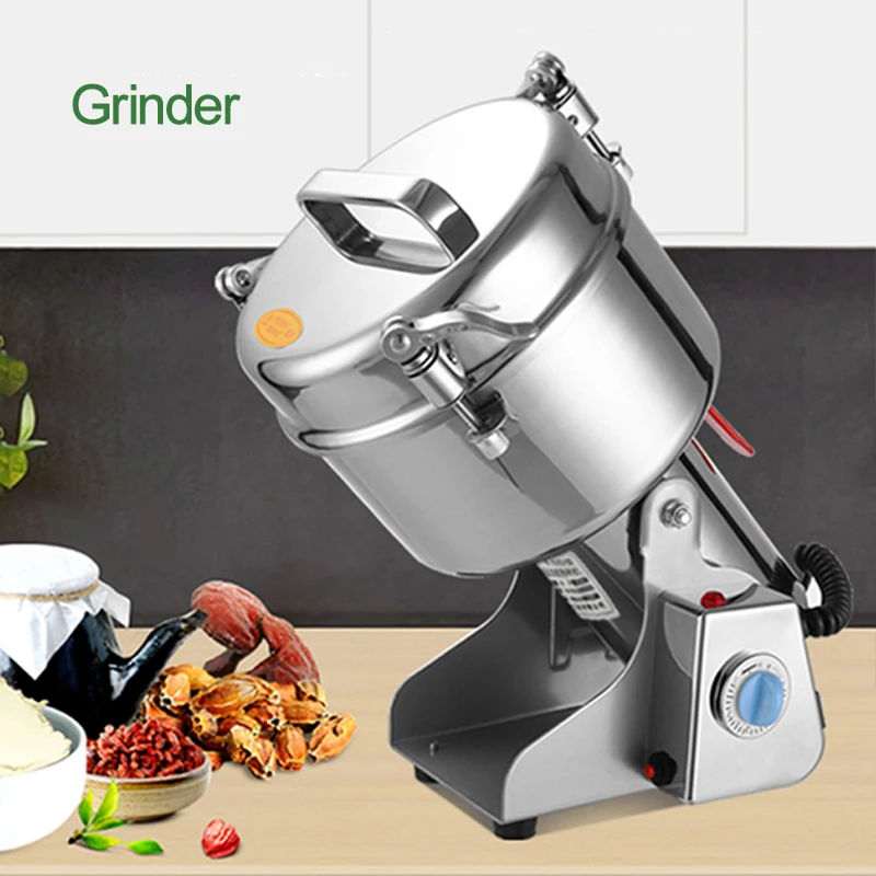 كسارة التجارية 403 الفولاذ المقاوم للصدأ الطاحن مطحنة حبوب المنزلية الطاحن كبير 3500 واط 1500 جرام YB-1500A