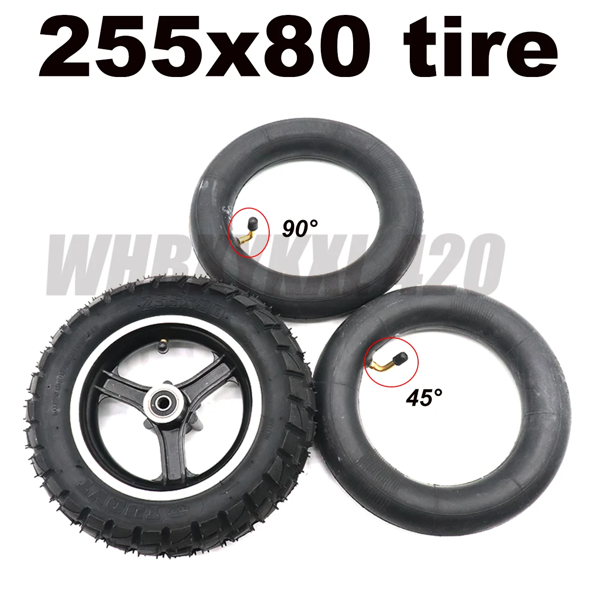 10x3 Inch TUOVT Outer Tire Inner Tube for Electric Scooter Kugoo M4 Pro 255x80 Off-Road  10 wheel hub  255 * 80