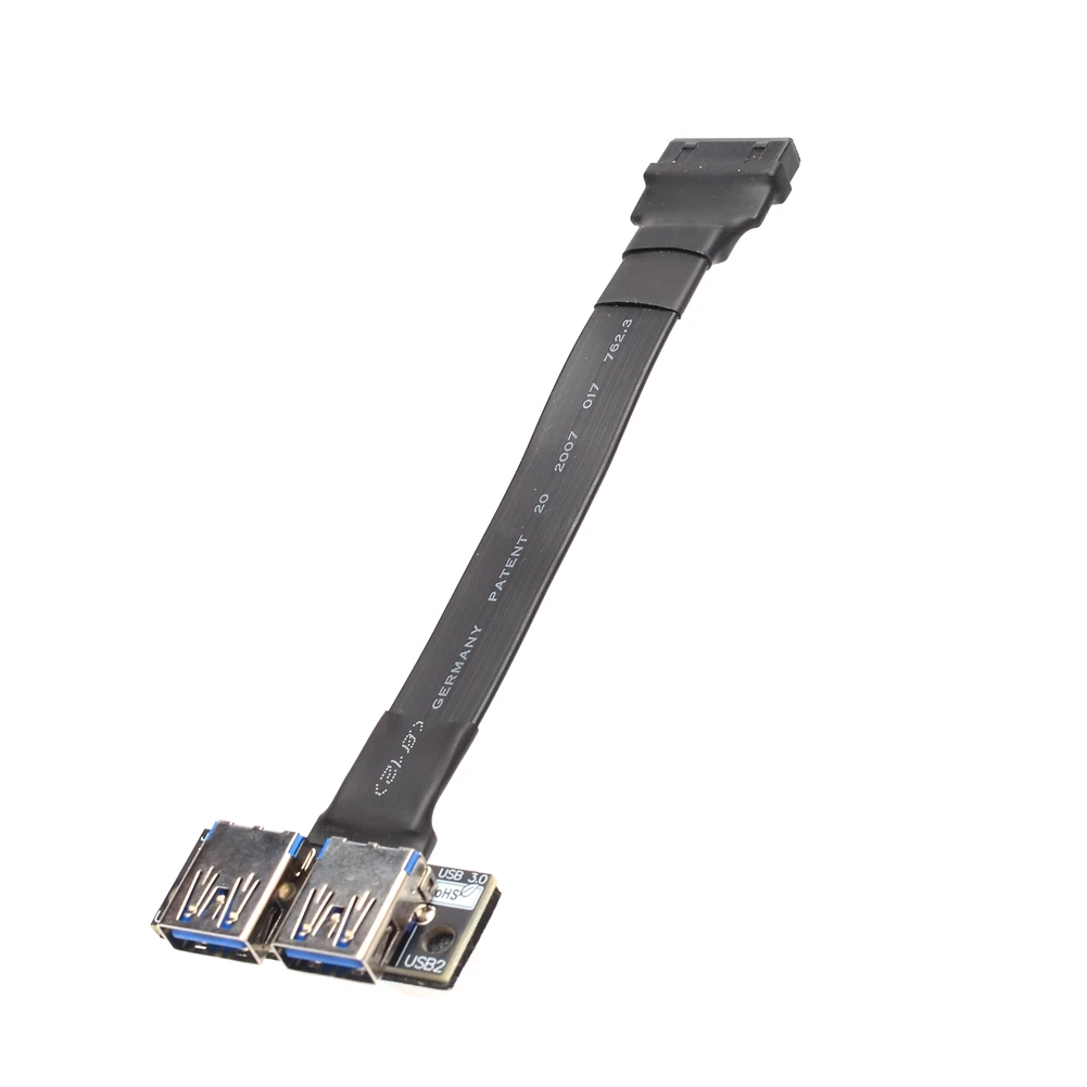 デュアルポートUSBコネクタ,3.0パネルマウント,20ピンヘッドセット,フラットケーブル,新品,3.0