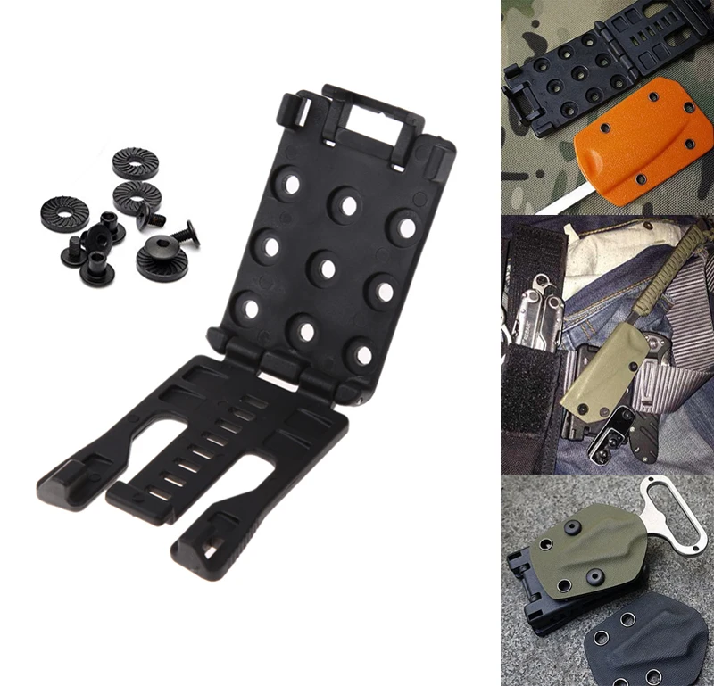 K Kydex sheath Back Clamp Waist Clip Kit Attach Belt FlashlightHunt Camp Hike spike Fish bushcraft scabbard Knife Outdoor Tool