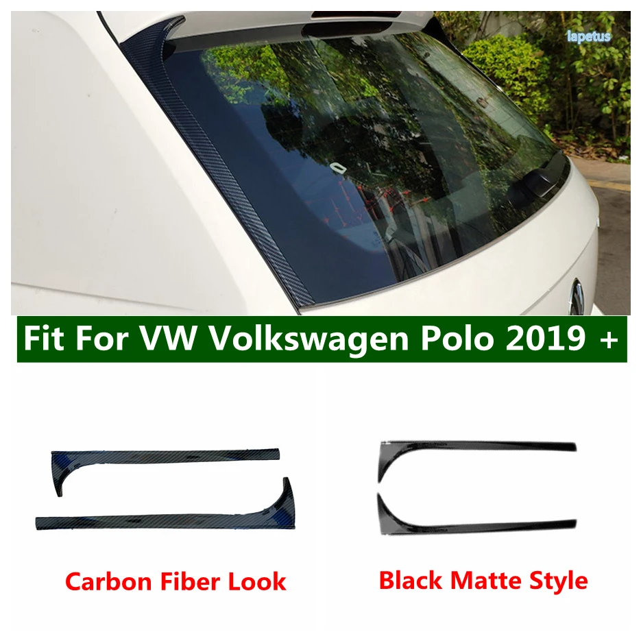 

Side Door Rear View Window Spoiler Cover Trim Insert Garnish Bezel Car Styling For VW Volkswagen Polo 2019 - 2023 Accessories