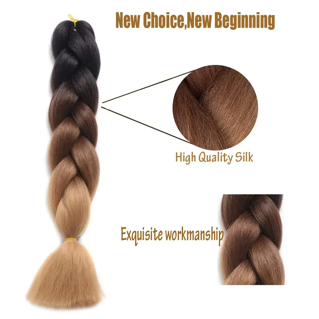 Black Star-Extensions de cheveux synthétiques pour femmes, tresses longues ombrées, tressage au crochet, blond, rose, bleu, gris, 24 po