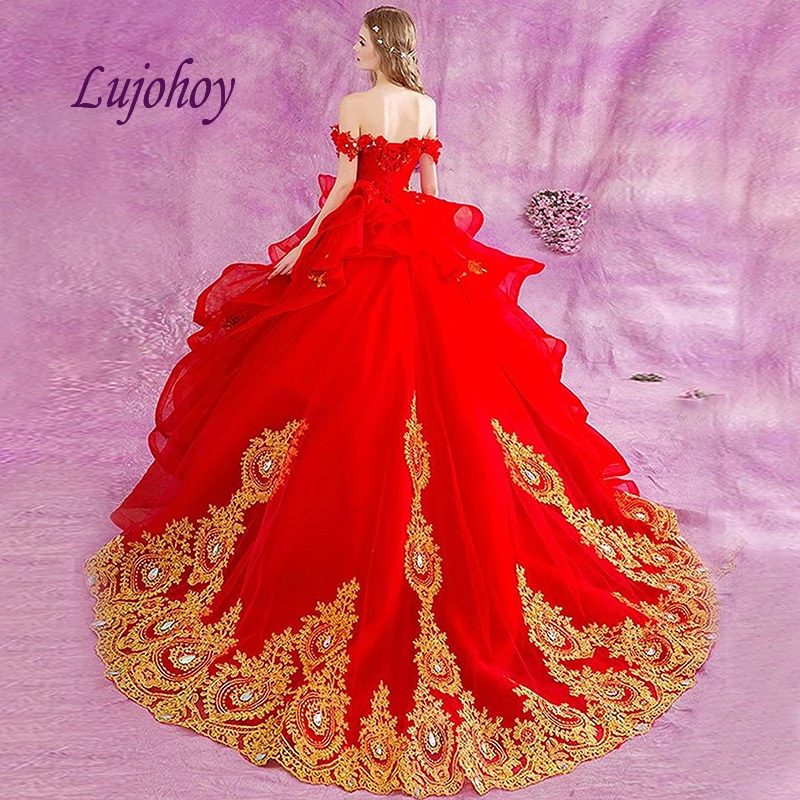 Rot Quinceanera Kleider Ballkleid Prinzessin Maskerade Plus Größe 15 jahr alt Sechzehn Debütantin Süße 16 Kleid Prom Kleid