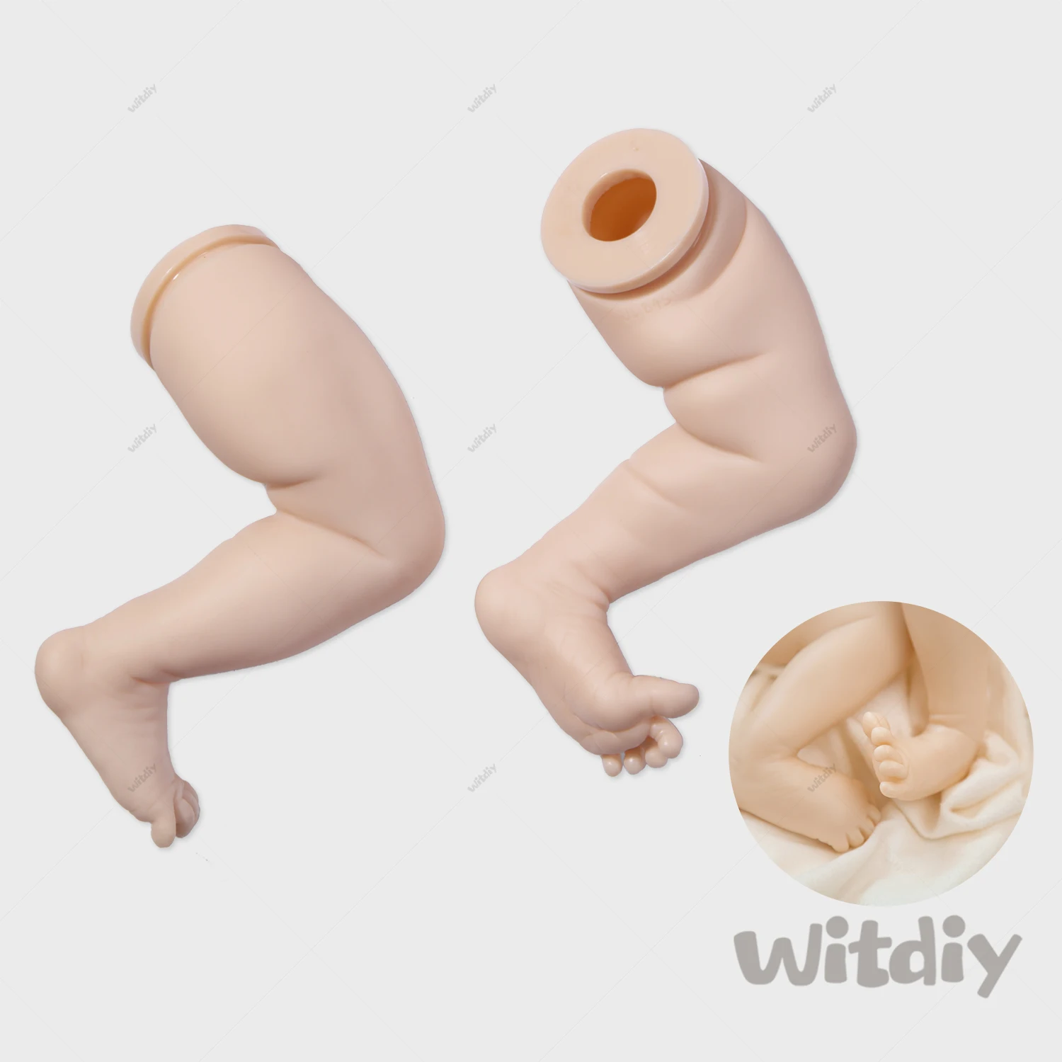 Witdiy Chase-Muñeca reborn de 50 cm/19,69 pulgadas, muñeco de vinilo en blanco, kit sin pintar, 2 regalos