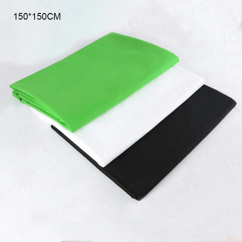 45x45cm 50x100cm 70x100 100x150 150x150cm Smooth Green Screen Chroma Key Background Green White Black Backdrop for Photo Studio