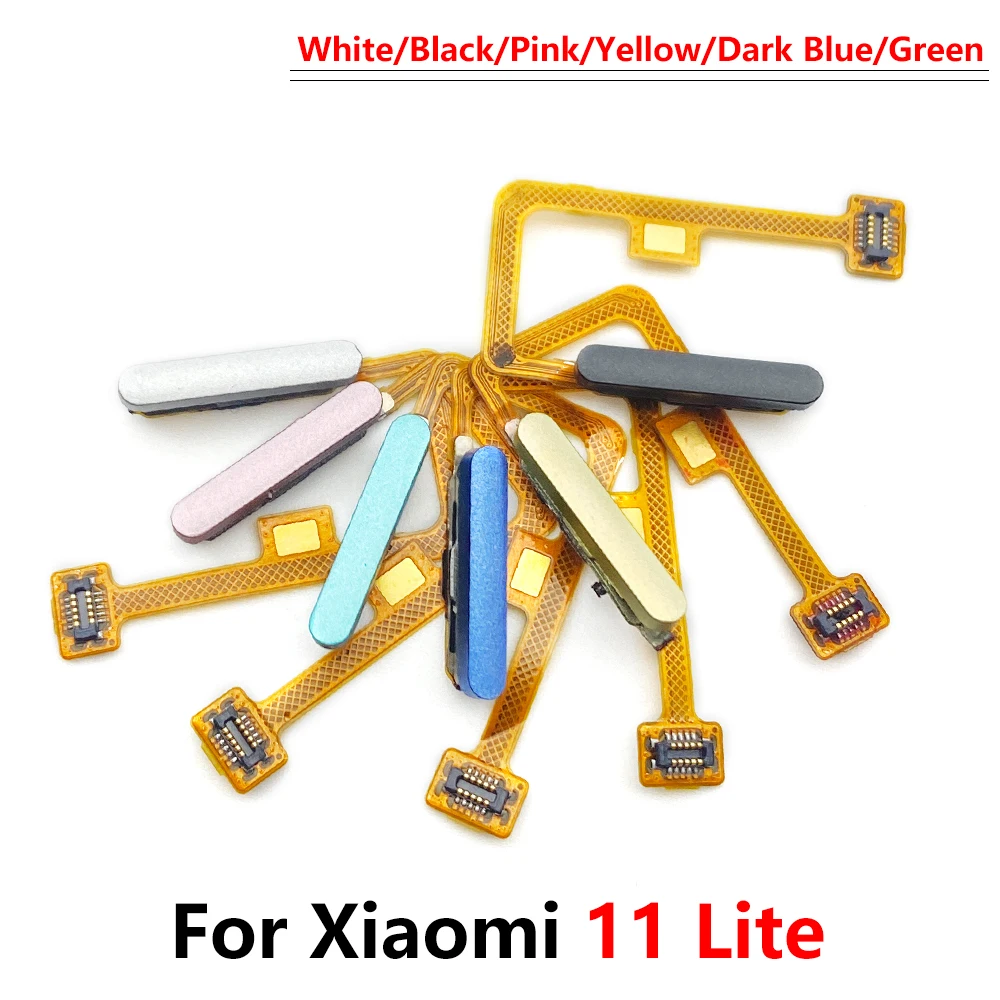 100% NEW Tested For Xiaomi Mi 11 Lite Home Button Fingerprint Menu Return Key Sensor Fingerprint Scanner Flex Cable