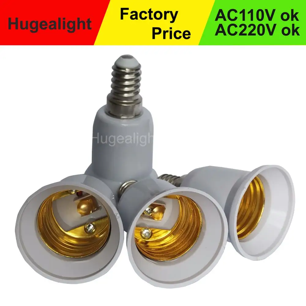 3pcs/lot Converter E14 TO E27 Adapter Plastic Converter Adapter Conversion Socket Fireproof Socket Lamp Holder Socket Light Bulb