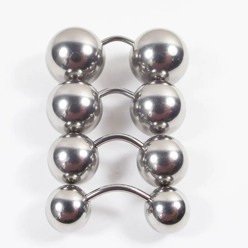 SaYao short bar Big Ball Stainless Steel Straight Barbell Rings Eyebrow Banana Curved Ear Piercing Nipple PA Ring Bar Lips