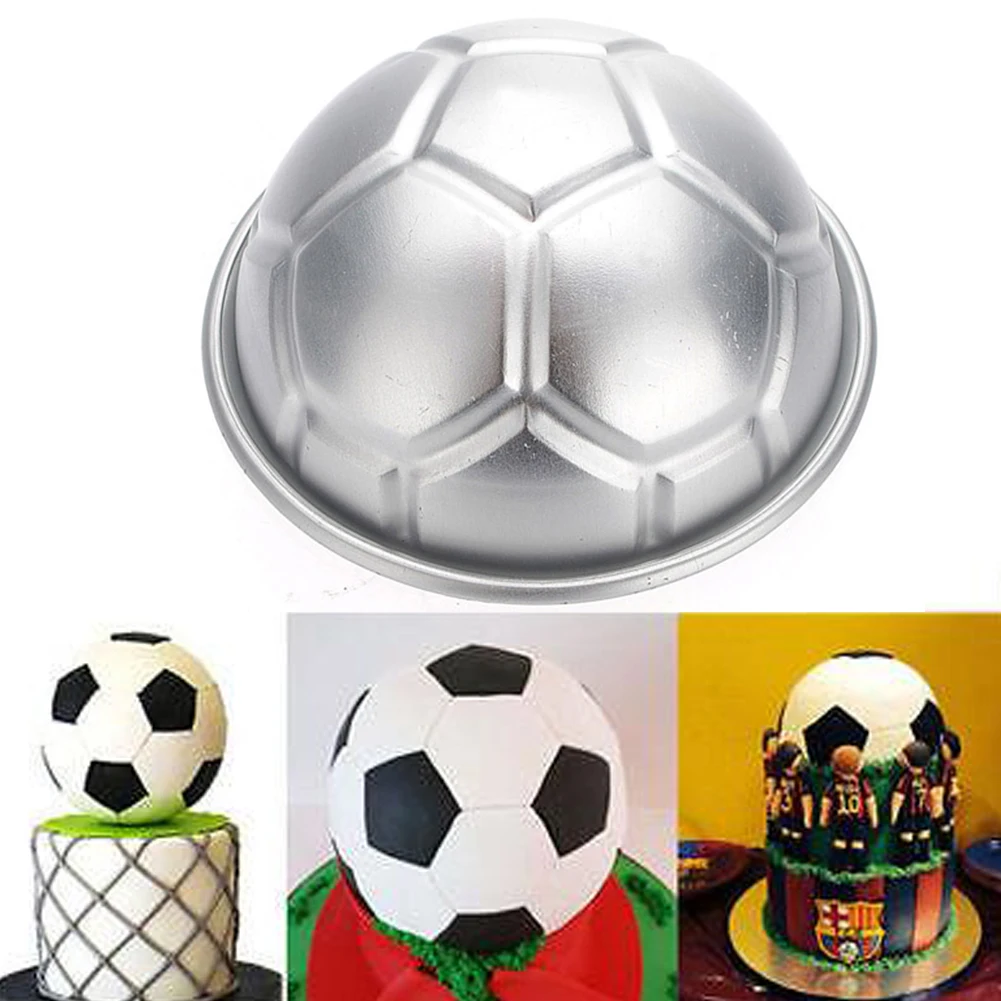 Football Cake Mold Cheesecake Chiffon Cakes Chocolate Jelly Mould Aluminum Alloy Baking Tools Food Grade Ball Shape Kids Gift