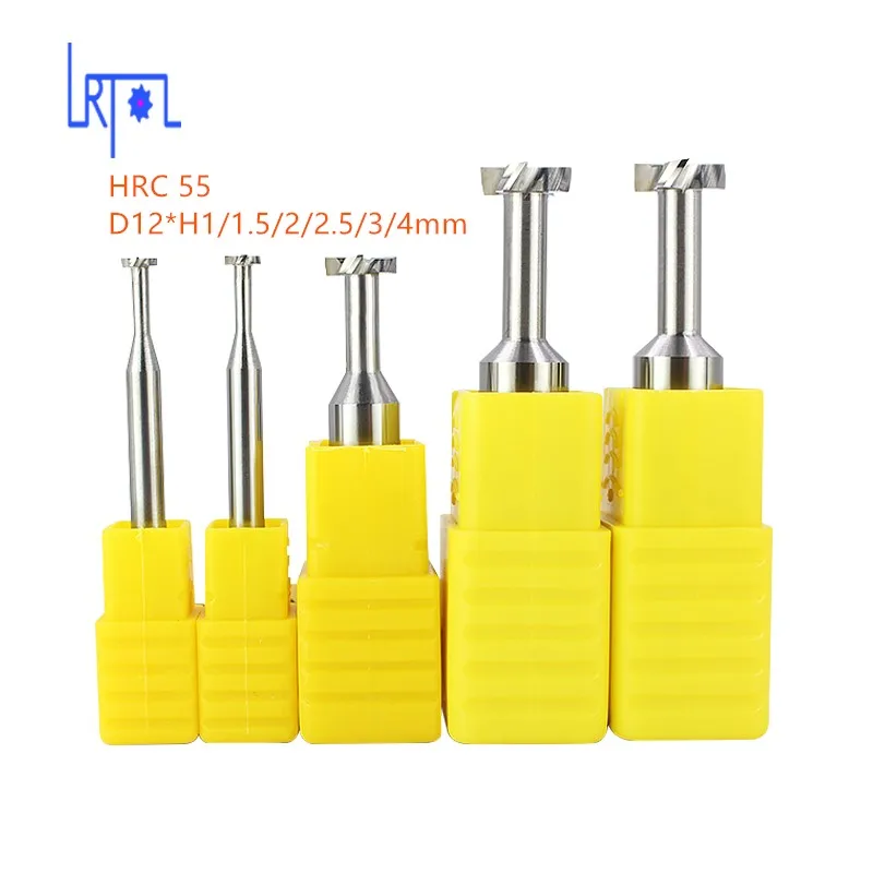 

solid carbide HRC55 D12*H 1 1.5 2 2.5 3 4 5mm T slot milling cutter ,end mill for cnc machine