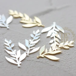 DIY Supply-Solid Brass Finding - Leaf - Small Hole - 14*30mm (4605C)