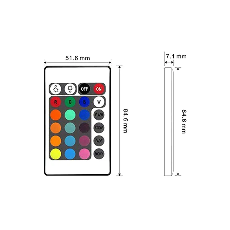 LED Strip RGB Controller DC 12V Mini Controller Switch IR 24Key Remote Controller for 5050 2835 RGB LED Strip Light