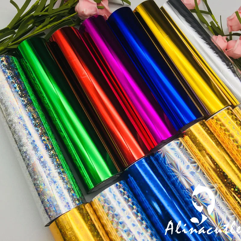 3M(Length) X15cm(Width ) Hot Foil Rolls ,Hot Stamping Foils ,Paper Holographic Heat Transfer Foil , DIY Crafts