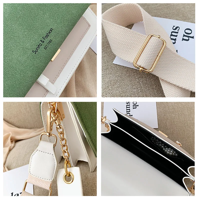 Women Crossbody Bag Scrub Leather Lady Shoulder Handbags Female Travel Fashion Purses Chain Top-handle Bag