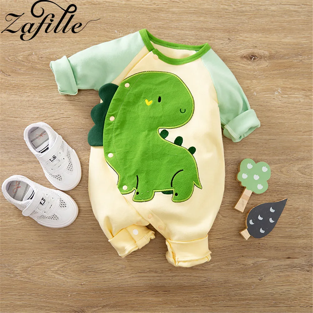 ZAFILLE-Combinaison dinosaure pour bébé garçon, vêtements de dessin animé pour enfants, barboteuses mignonnes, salopettes pour enfants, costume de