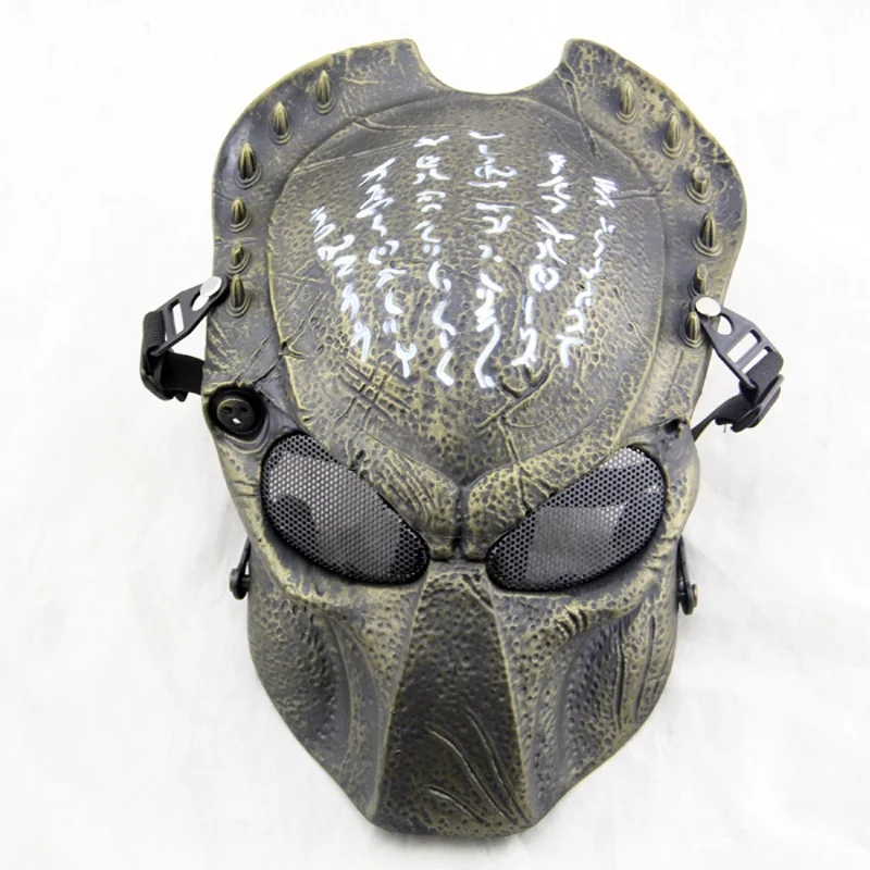 Máscara facial predator para paintball, crânio tático, segurança completa, caça, cosplay, festa de dia das bruxas, airsoft 2.0