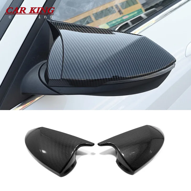 

ABS Carbon fiber For Hyundai Elantra CN7 2020 2021 2022 Accessories Car Side Door Ox Horn Rear View Mirror Cover Trim Styling