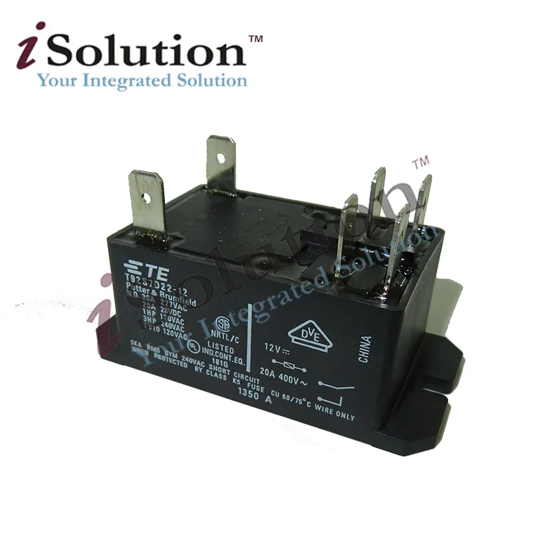 Original Power Relay T92S7D22-12  T92P7D22-12 General Purpose Relay DPST-NO (2 Form A) 12VDC 30A