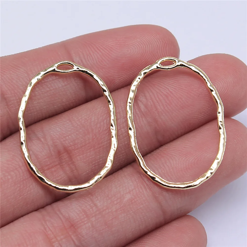 10pcs High Quality KC Gold Color Plated Geometry Charms For Earring Making Hollow Frame Bezel Border Molds UV Epoxy Resin Molds