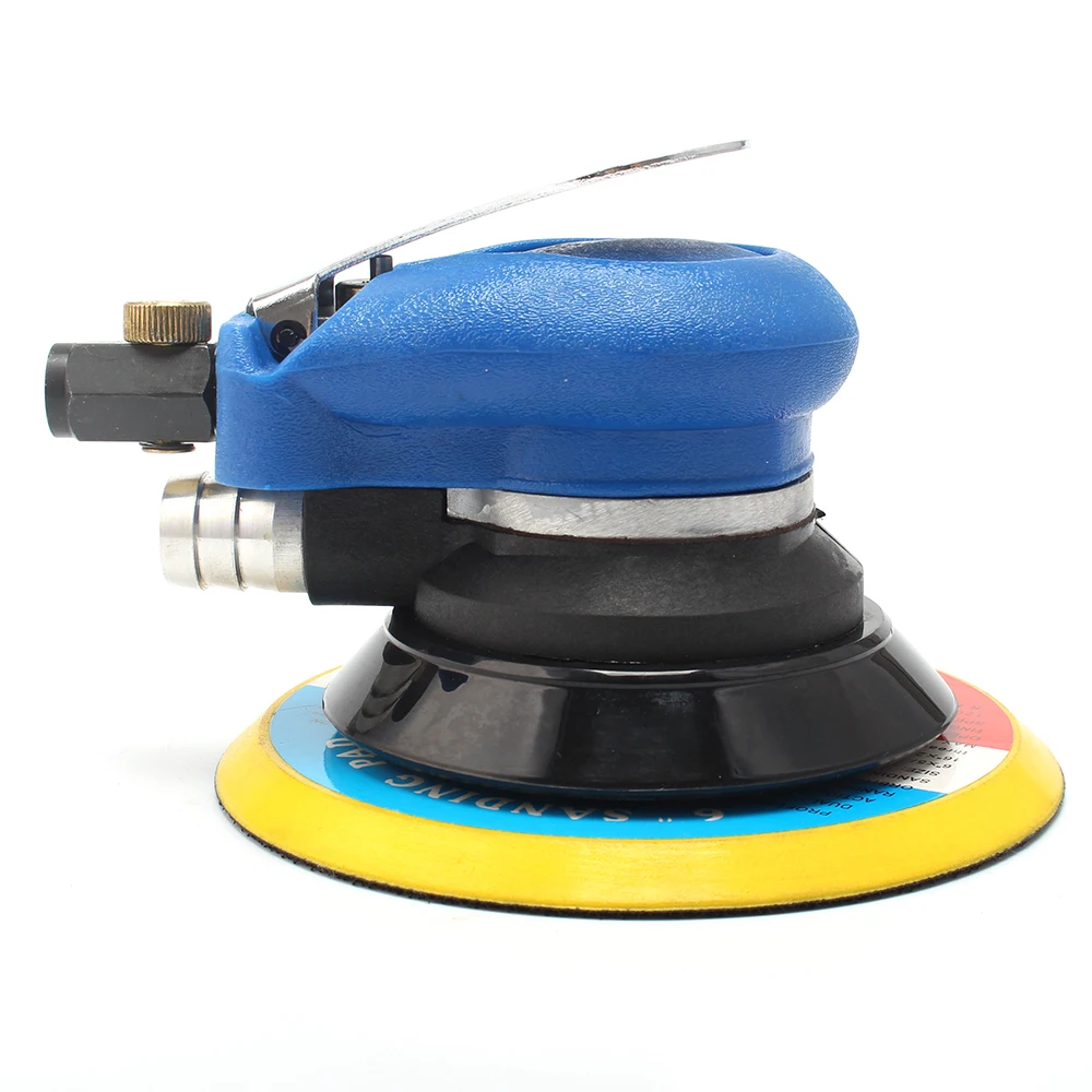 6 zoll 90PSI 150mm Pneumatische Schleif Maschine Air Gelegentliche Orbital Palm Sander für Pad Pneumatische Werkzeug mit Staub Sammlung schlauch – Detail 6