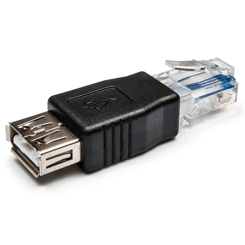 RJ45 maschio a USB femmina adattatore Ethernet connettore spina presa LAN Router di rete C3R5