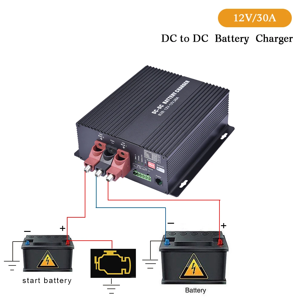 12V/30A DC To DC Charger With Bluetooth Automatic Smart B2B Battery Chargers