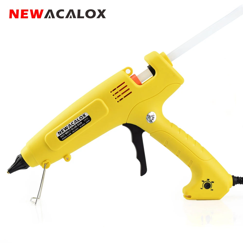 NEWACALOX 300W Hot Melt Glue Gun EU Plug Smart Temperature Control Copper Nozzle Heater Heating 220V with 11mm Glue Stick