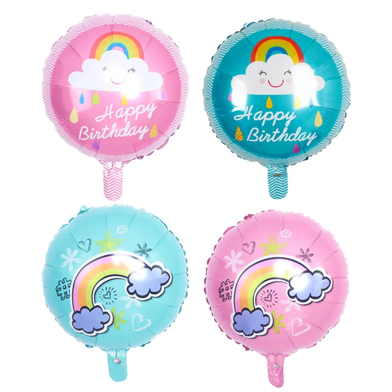 

3pc18inch Cloud Rainbow Round Aluminum Film Balloon Gender Secret Birthday Party Baby Shower Decoration