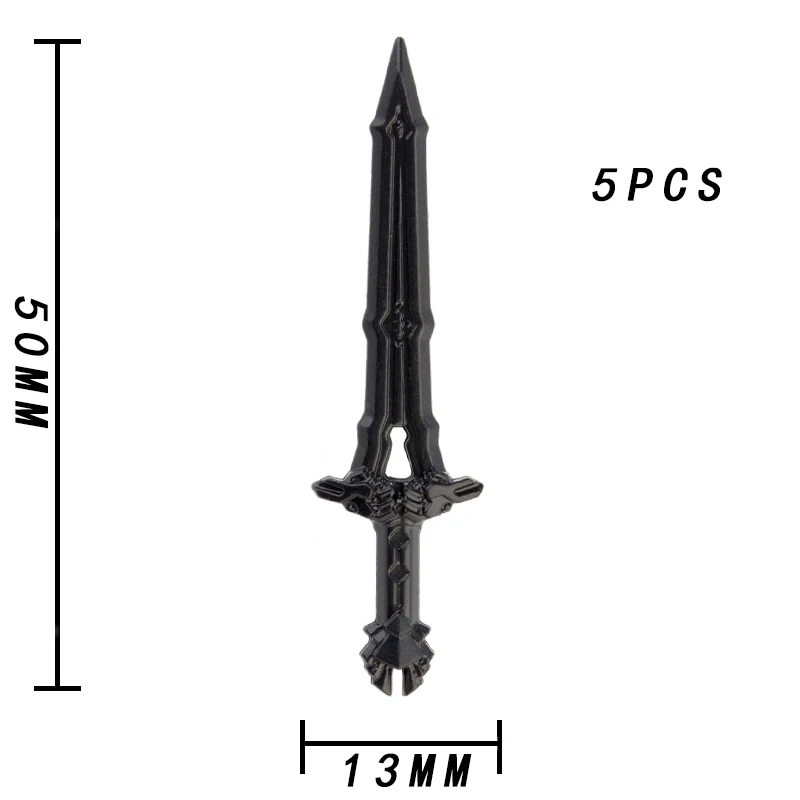 Koruit Mediaeval Times Dwarf Weapons For 4cm Mini Dolls Spear Sword Axe MOC Building Blocks Bricks Toys For Children image 6