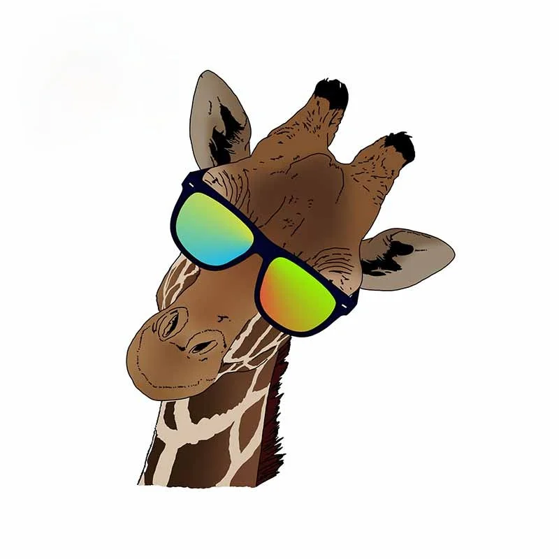 For Funny Giraffe Funny Car Stickers Repair Sticker Trunk Decals Vinyl Waterproof Car Door Protector 13cm*10cm