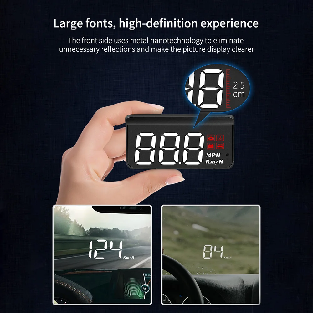 M3 OBD2 HUD Car Head Up Display Speedometer Monitor On Board Computer Windshield Projector Digital Electronic Auto Accessories