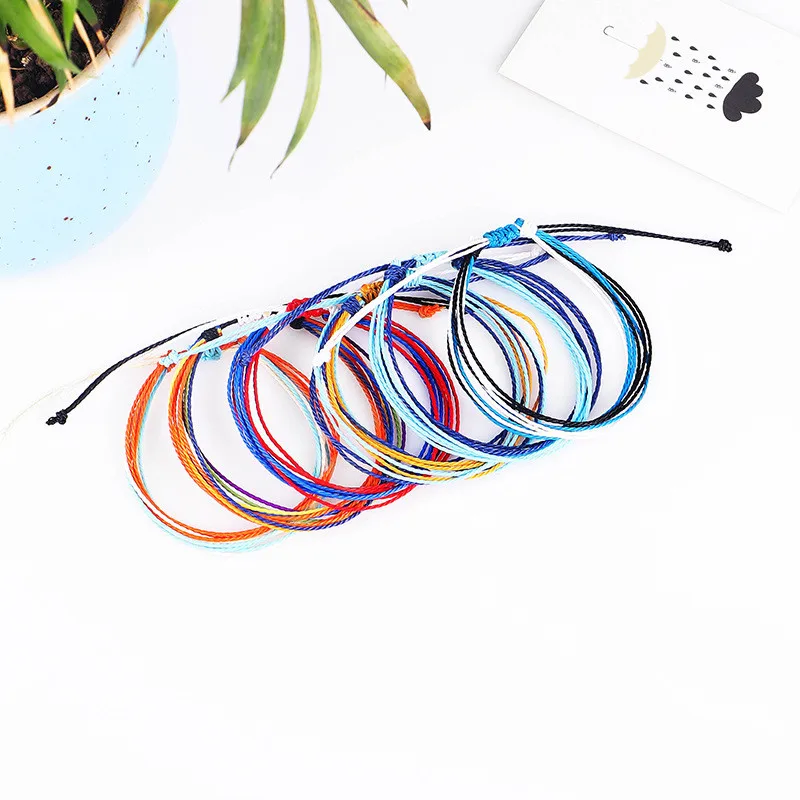 Woozu 22 Colors Tibetan Buddhist Love Lucky Charm Tibetan Bracelets & Bangles For Women Men Handmade Knots Rope Bracelet